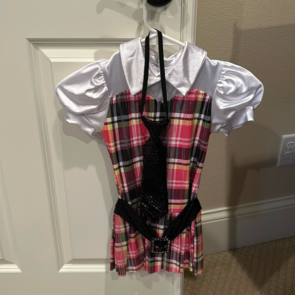 Weissman Plaid Costume with Removable Tie and Matching Headband